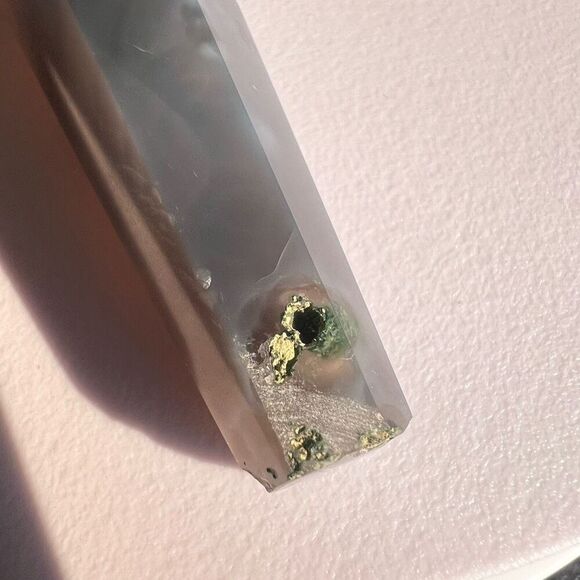 Moss Agate Crystal Meditation Wand (#6) - Picture 6 of 12